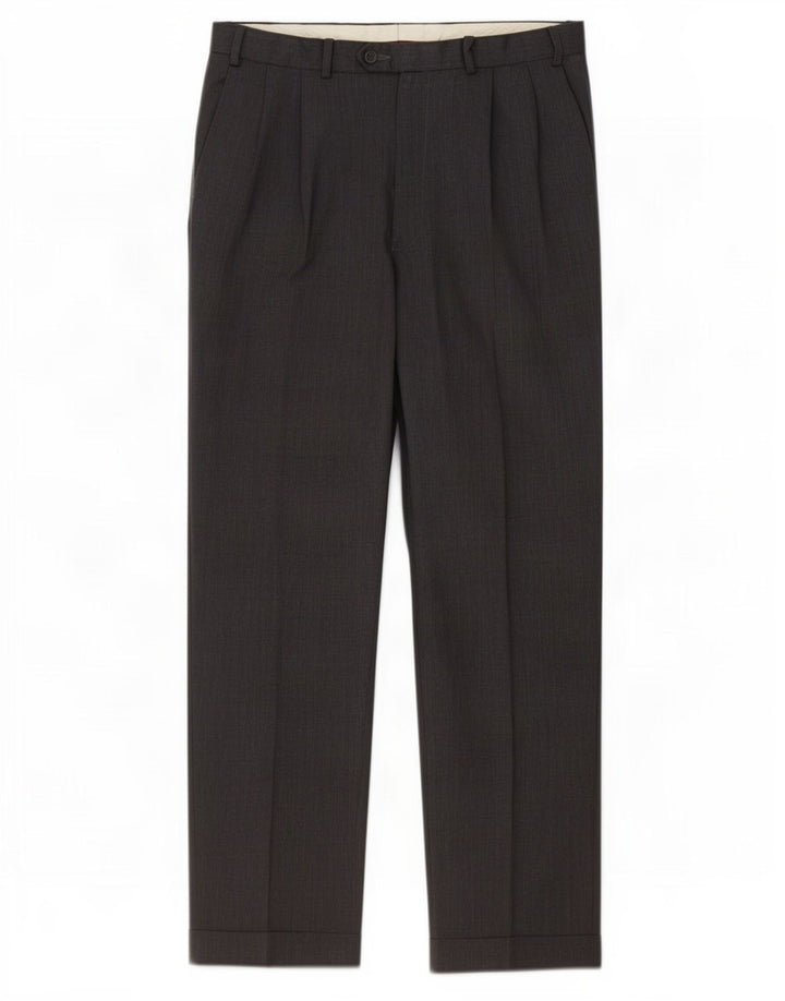 Marks & Spencer Pantaloni de costum pentru bărbați L36 L33 Lână gri