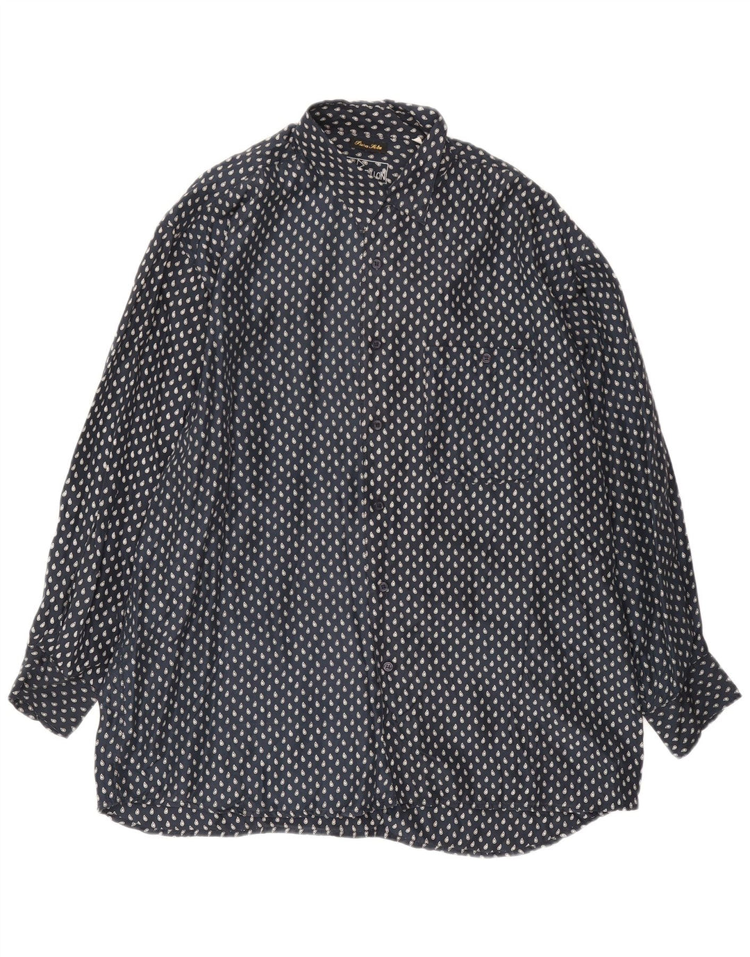Cămașă pentru bărbați Papillon XL Bleumarin Paisley Mătase