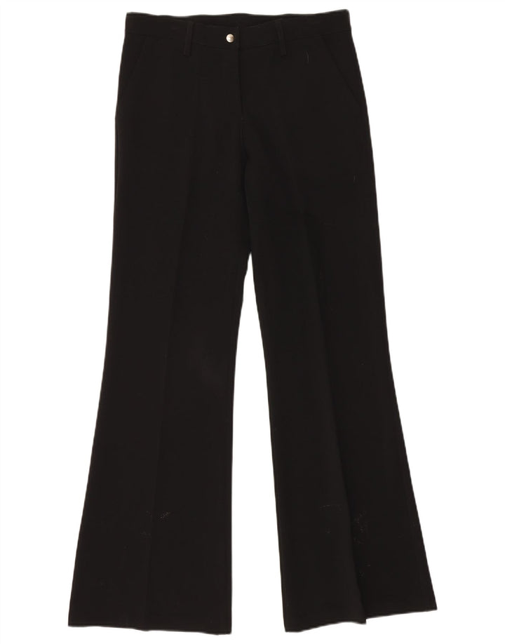 Pantaloni chino bootcut pentru femei VINTAGE L30 L32 Poliester negru