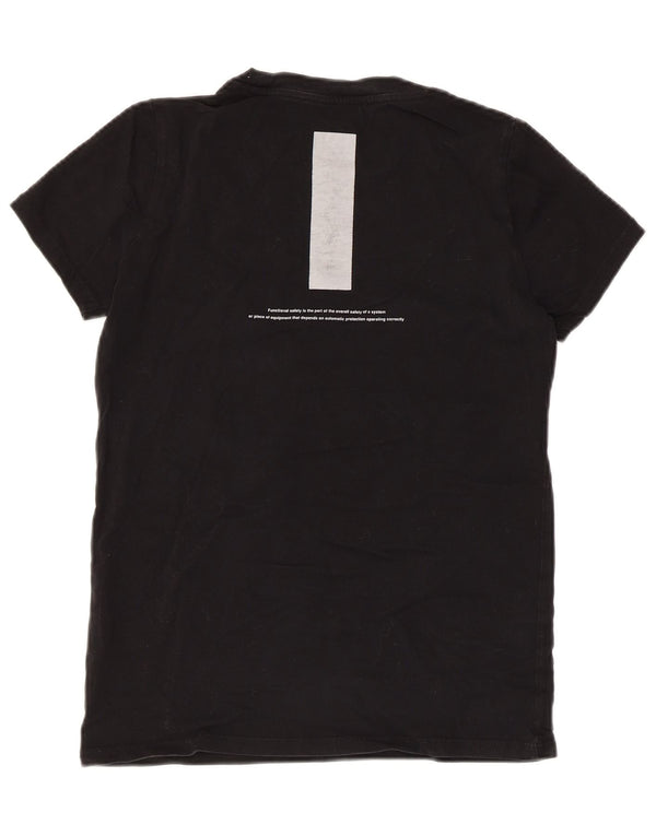 TRUSSARDI JEANS Tricou cu grafic pentru femei Top UK 6 XS Bumbac negru