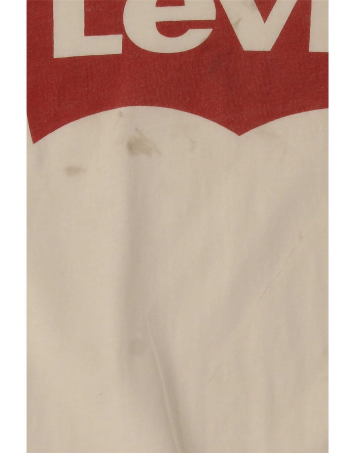 Tricou grafic Levi's pentru femei Top UK 12 Medium White Bumbac