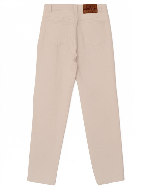 John Baner Blugi pentru femei cu talie înaltă UK 14 Large W28 L30 Bumbac alb