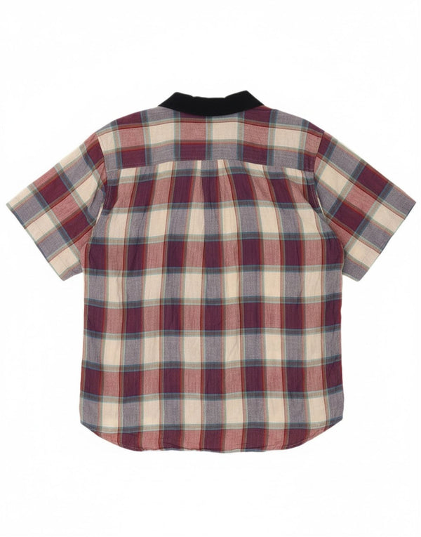 Cămașă Vintage pentru bărbați cu mânecă scurtă, mare, multicoloră, din bumbac