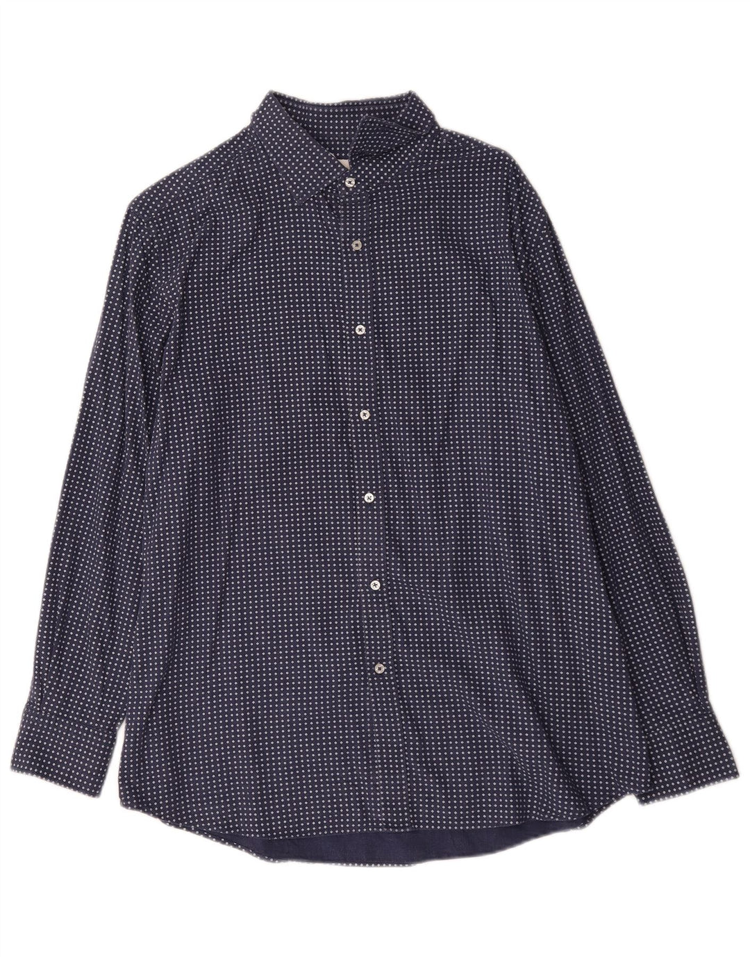 Cămașă Massimo Dutti Bărbați XL Bumbac Geometric Albastru