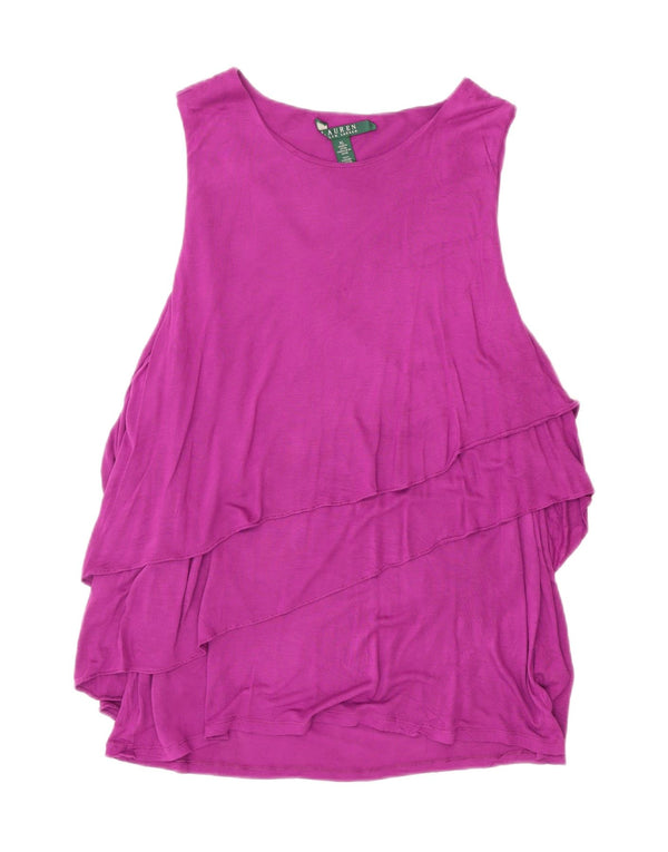 Bluză fără mâneci pentru femei Ralph Lauren UK 18 XL Viscoză violet