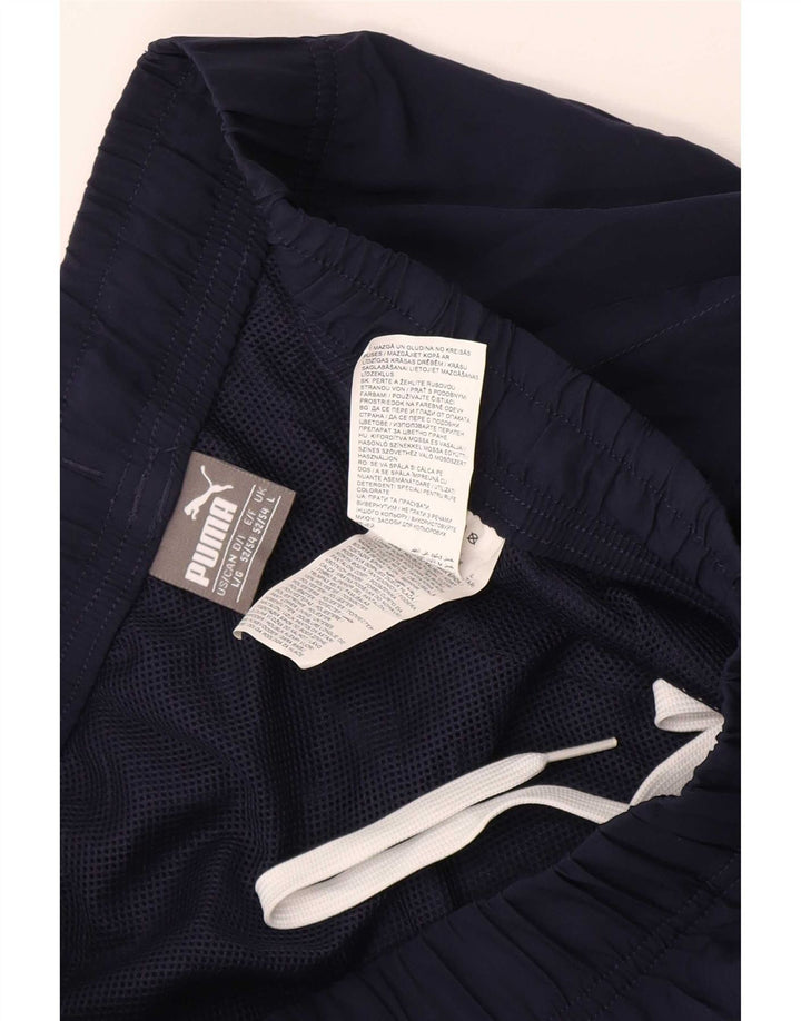 Pantaloni de trening pentru bărbați Puma Pantaloni de jogging mari poliester bleumarin