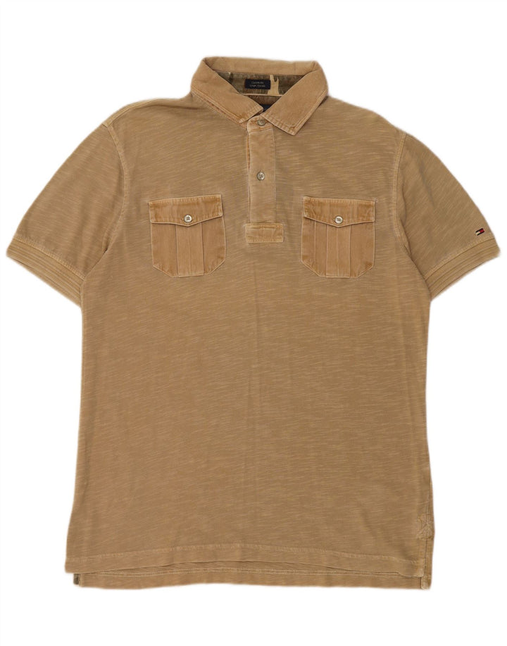 TOMMY HILFIGER Tricou polo pentru bărbați Coupe Ajustee Medium Beige Flecked