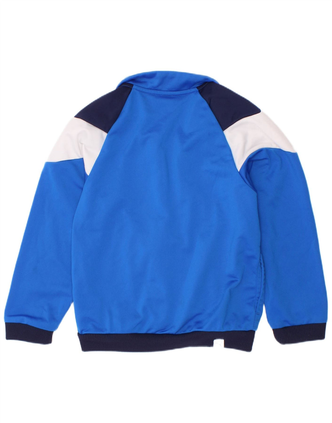 Jachetă de trening cu grafic Puma pentru băieți, 3-4 ani, poliester color bloc albastru