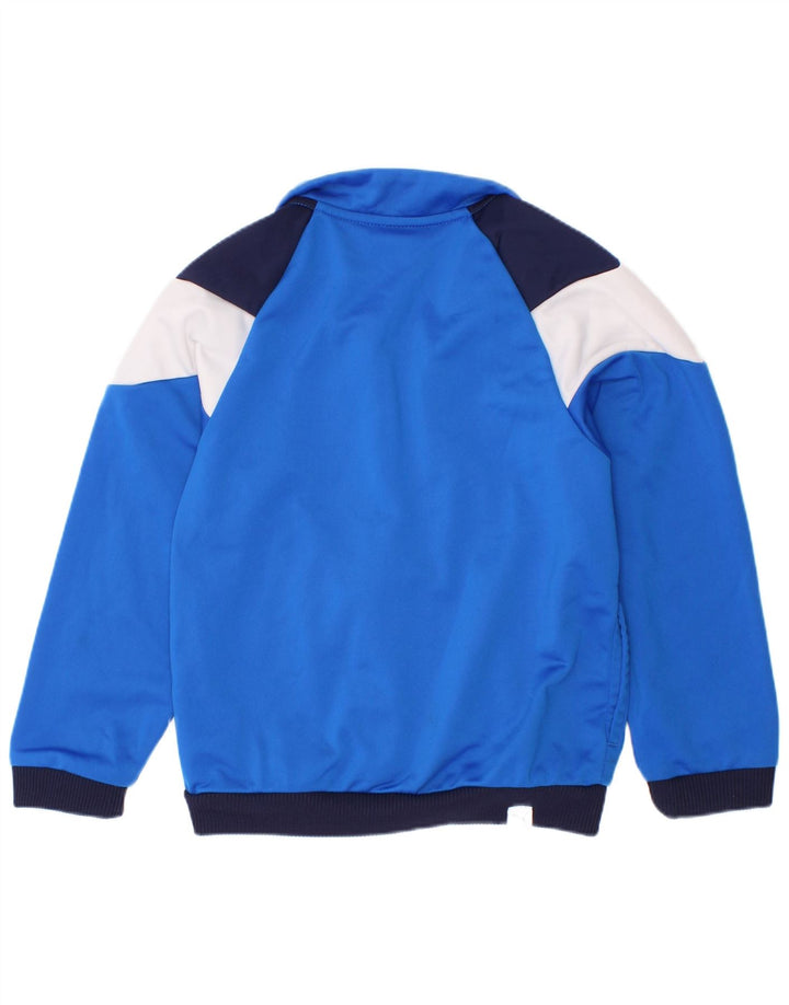 Jachetă de trening cu grafic Puma pentru băieți, 3-4 ani, poliester color bloc albastru