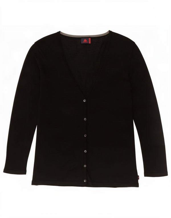 Pulover cardigan Kappa pentru femei UK 14 Lână neagră mare