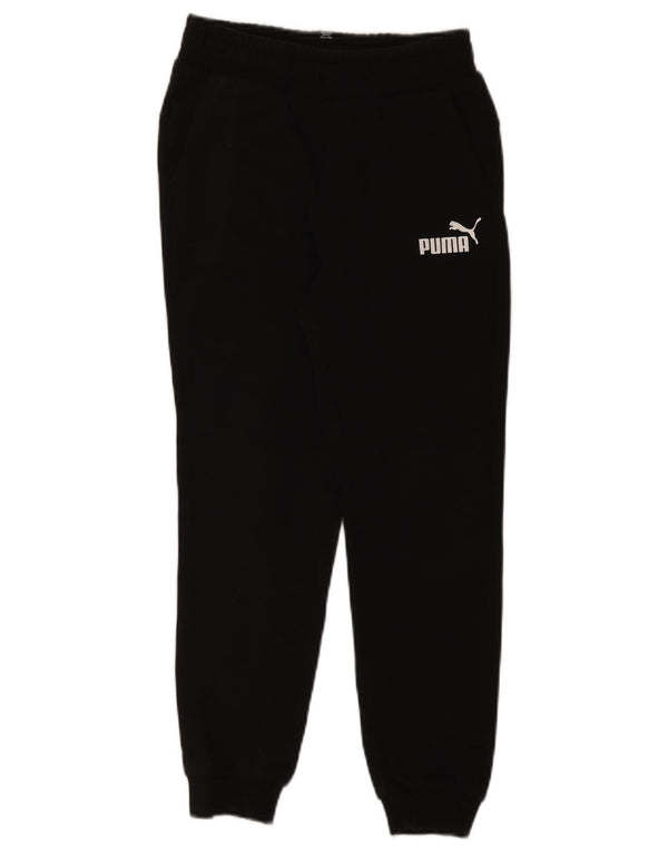 Puma Băieți Pantaloni Trening Pantaloni Joggeri 11-12 Ani Bumbac Negru