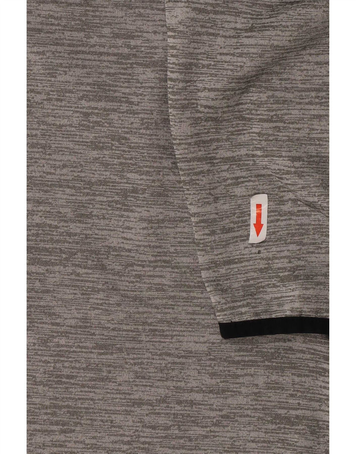 Pulover pentru bărbați Under Armour, cu fermoar, cu gât, poliester mare, cu pături gri