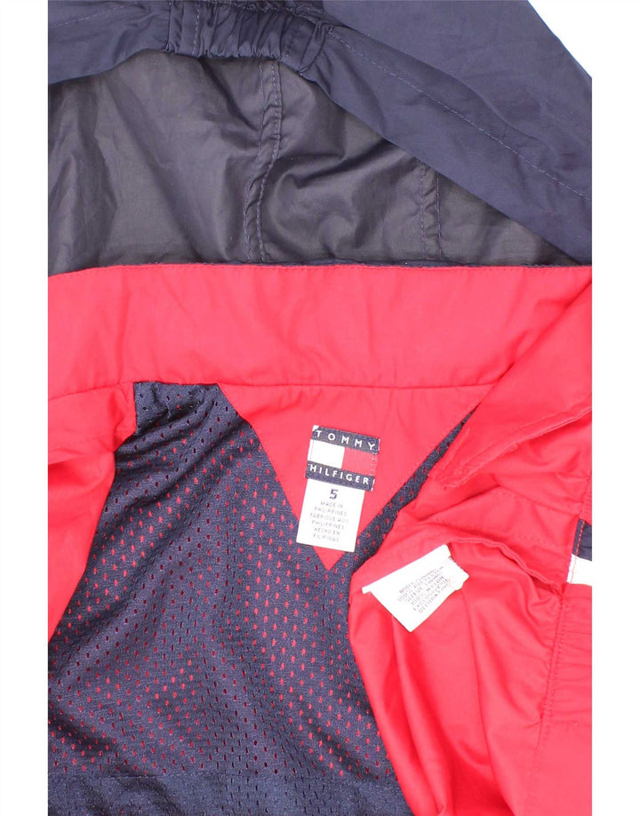 Jachetă bomber cu glugă Tommy Hilfiger pentru băieți, 4-5 ani, roșu colorblock