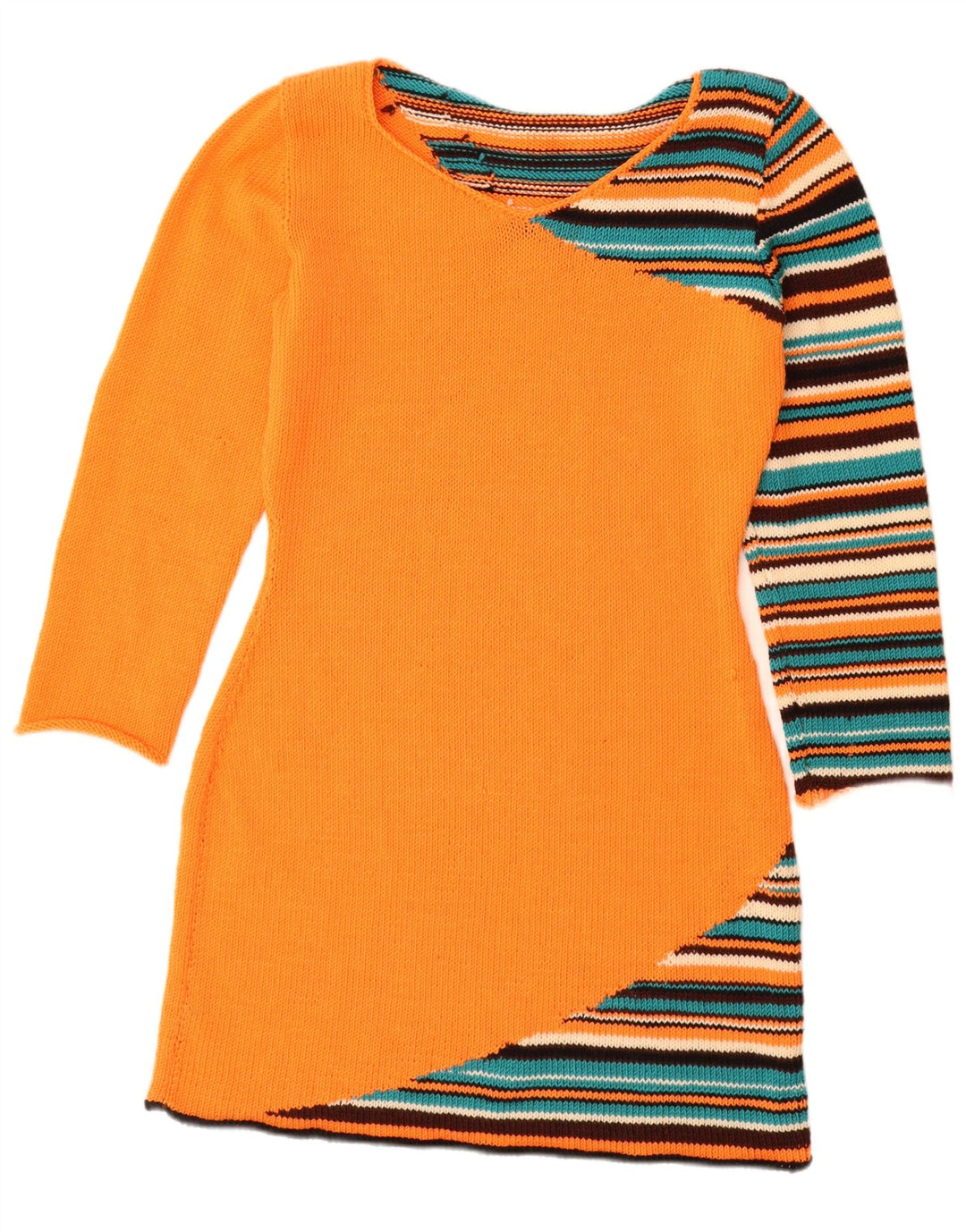 VINTAGE Rochie Jumper pentru femei UK 12 Medium Orange Dunge