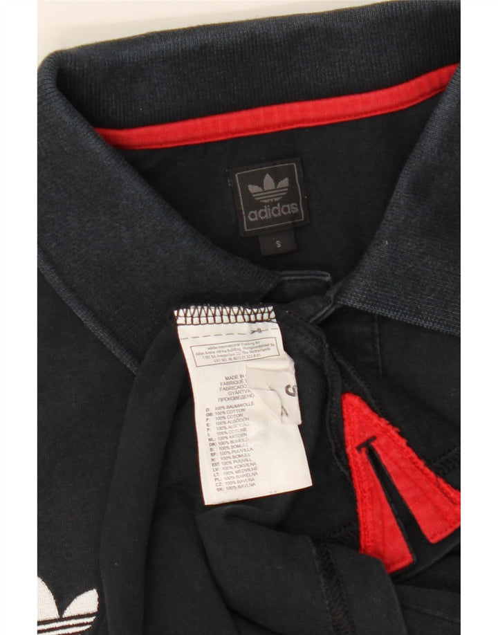Cămașă polo ADIDAS pentru bărbați, bumbac negru, bloc de culoare