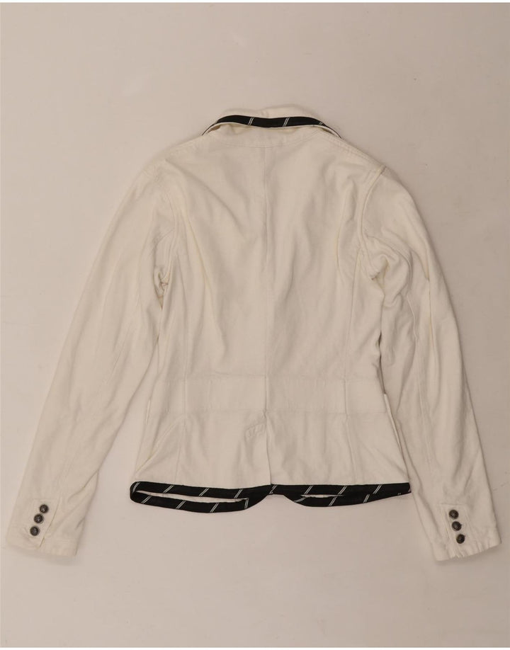 Jachetă Blazer Crop 3 Buttons pentru femei RALPH LAUREN UK 12 Medium White