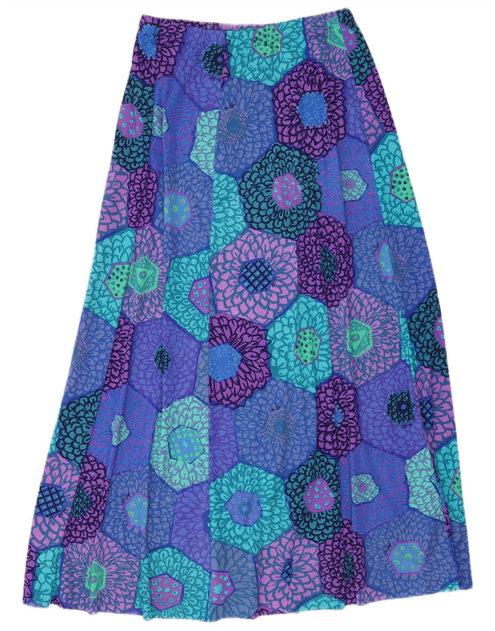 Fusta Maxi Vintage Femei W34 Mare Albastru Floral