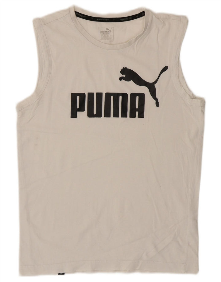 Vesta grafică pentru bărbați Puma, mic, alb