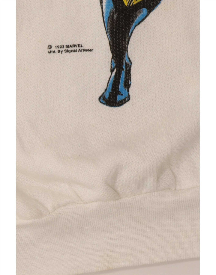 Hanorac vintage pentru bărbați Marvel Comics Wolverine 1993 Jumper mare alb