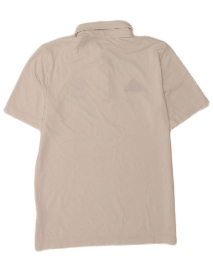 Tricou polo Adidas Aeroready pentru bărbați, poliester alb mic
