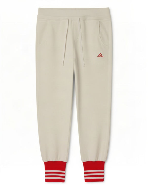 Pantaloni de trening pentru femei Adidas Pantaloni de jogging UK 14 Medium White Colorblock