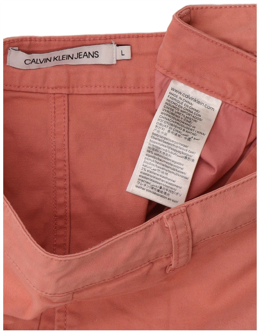 Fusta mini pentru femei Calvin Klein, mare W32, bumbac roz