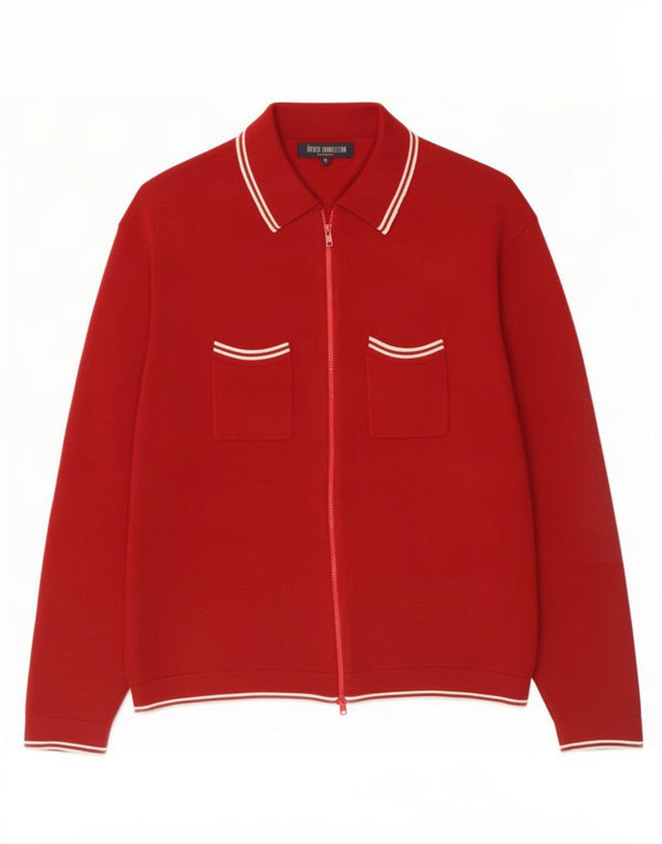 Pulover cardigan pentru bărbați French Connection XL Lână roșie