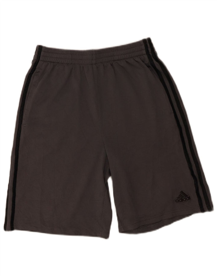 Pantaloni scurți sport pentru băieți Adidas 14-15 ani, mari, gri, poliester