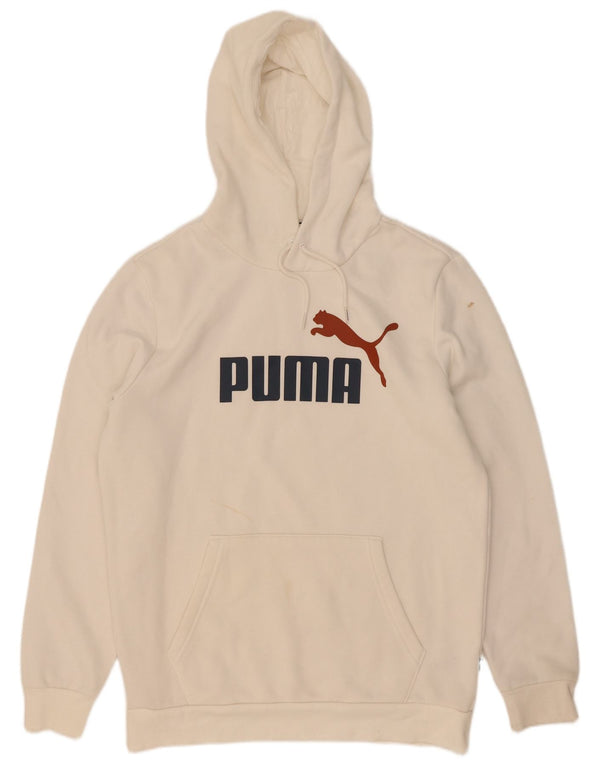 Pulover pentru bărbați Puma Graphic Hoodie, bumbac alb mediu
