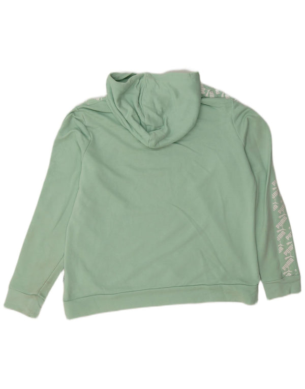 Pulover Puma pentru damă, cu grafică, UK 18 XL, bumbac verde