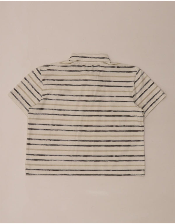 Tricou polo Guess pentru femei, cu croiala normală, UK 14, mare, cu dungi alb