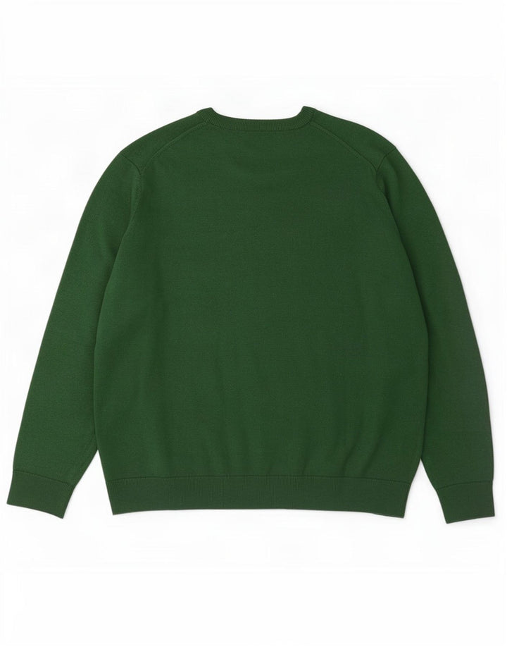 Pulover pentru bărbați Lacoste cu gât de barcă Mărimea 7 2XL Lână verde