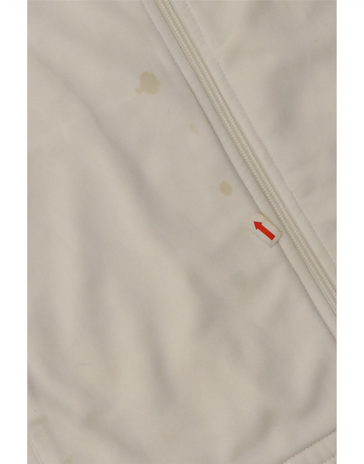 Jachetă de trening pentru bărbați ADIDAS, alb mediu, poliester color bloc