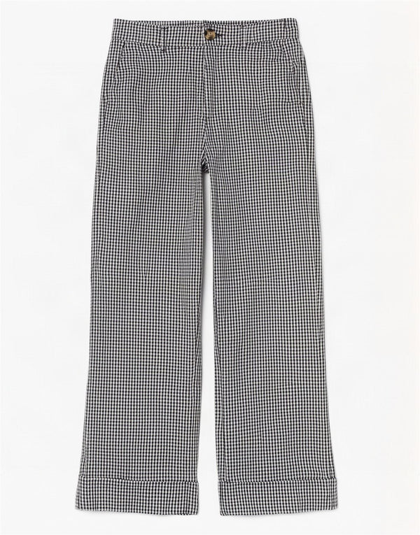 Pantaloni tăiați pentru femei cu talie înaltă Zara Mici L26 L25 Picior de găină negru