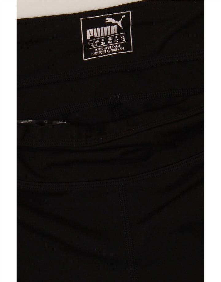 PUMA Womens Sport Shorts UK 12 Medium  Black Vintage Puma and Second-Hand Puma from Messina Hembry 