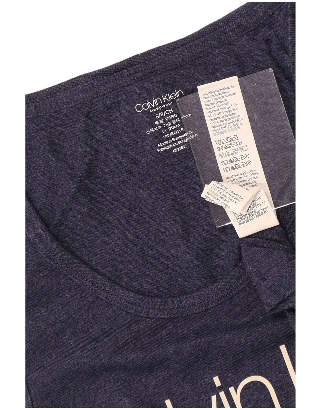 CALVIN KLEIN Vest cu grafică pentru bărbați, bumbac mic, albastru