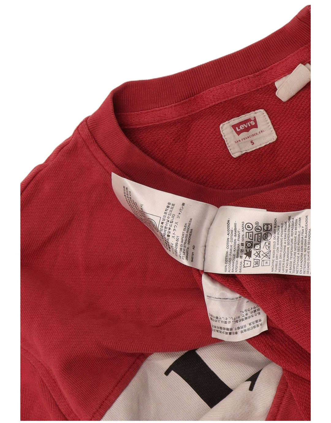 Pulover cu grafică Levi's pentru bărbați, bumbac color bloc, roz mic