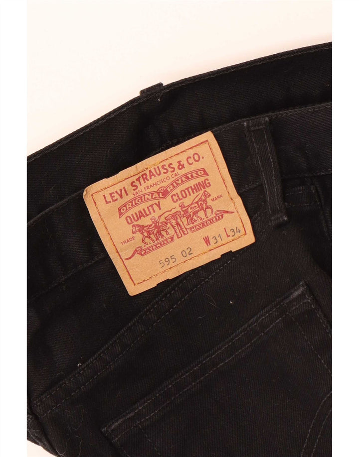 Blugi drepti pentru bărbați Levi's 595 W31 L29 negri