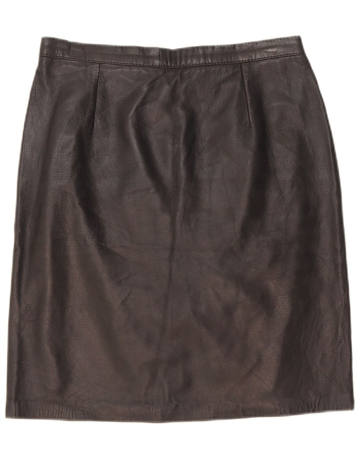 Fusta din piele vintage pentru femei W28 Medium Black