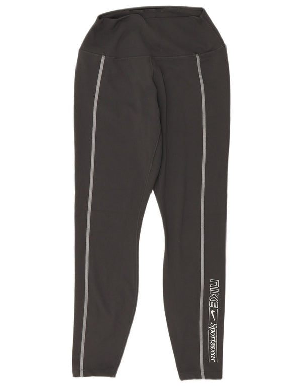 Leggings crop Nike Dri Fit pentru femei UK 12 Poliester mediu negru