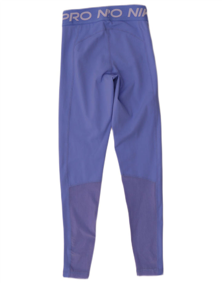 Leggings grafici Dri Fit NIKE pentru femei UK 6 XS poliester albastru