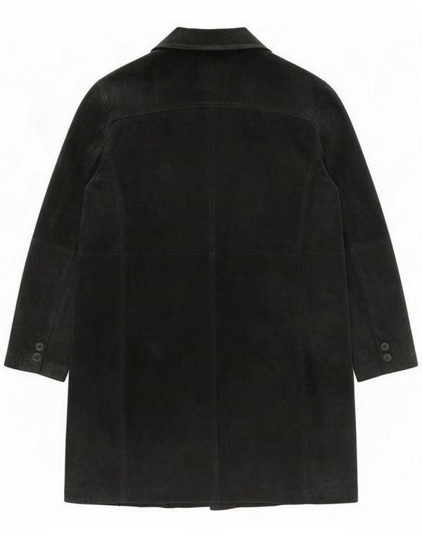 H&M Womens Suede Overcoat UK 26 4XL Black