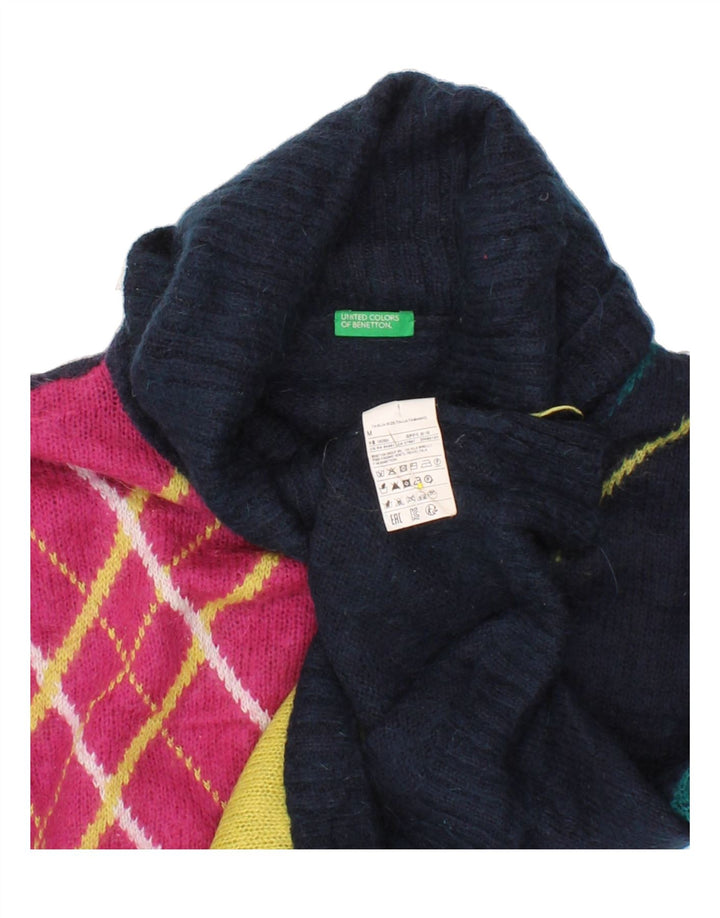 Pulover cu gât rulat pentru femei BENETTON UK 14 Medium Bleumarin
