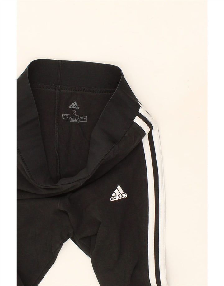 ADIDAS Womens Leggings UK 8/10 Small  Black Vintage Adidas and Second-Hand Adidas from Messina Hembry 