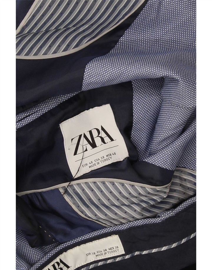 Costum Bărbați 2 Piese Zara EU 48 Mediu L32 L28 Albastru