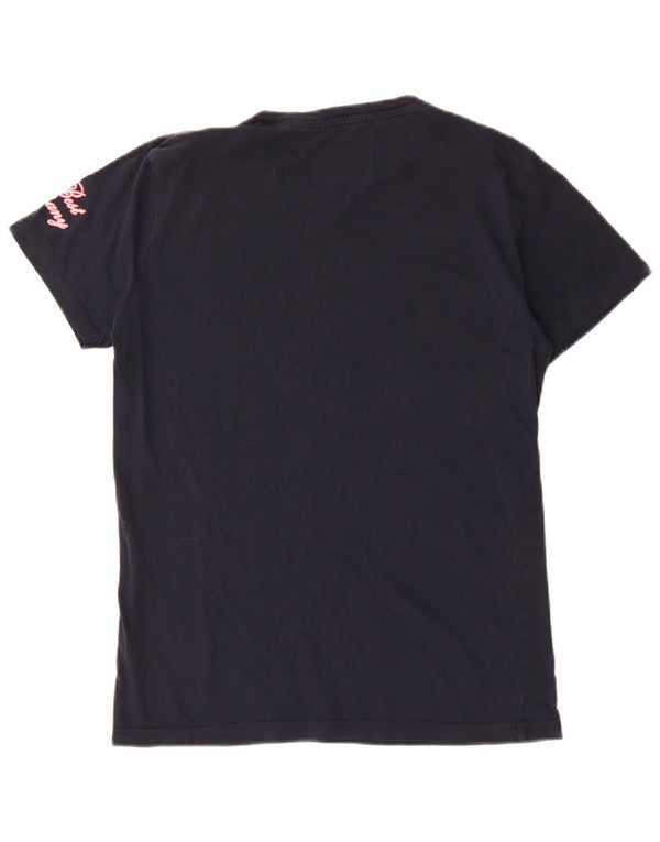 Tricou grafic pentru bărbați Best Company Top mediu din bumbac bleumarin