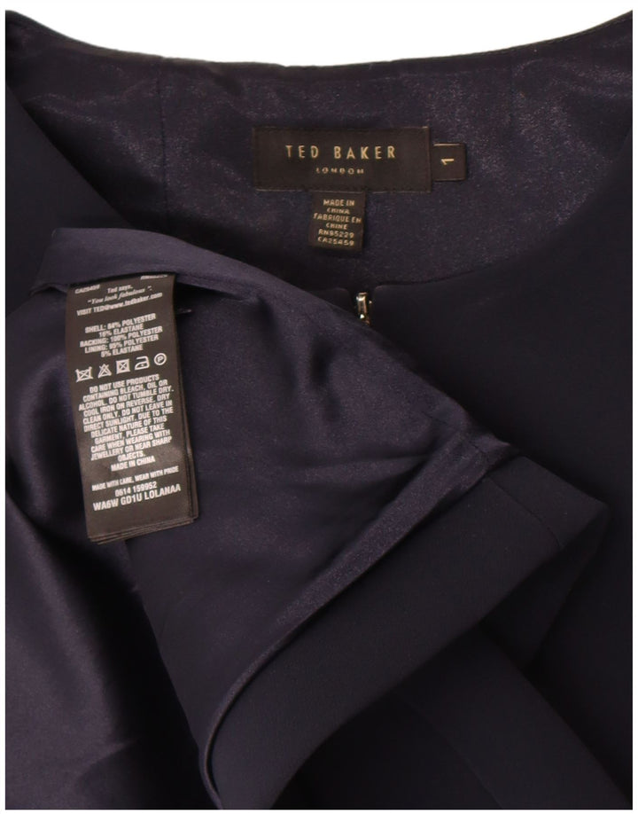 Rochie TED BAKER pentru femei, fără mâneci, în formă de A, Mărimea 1 XS, poliester negru