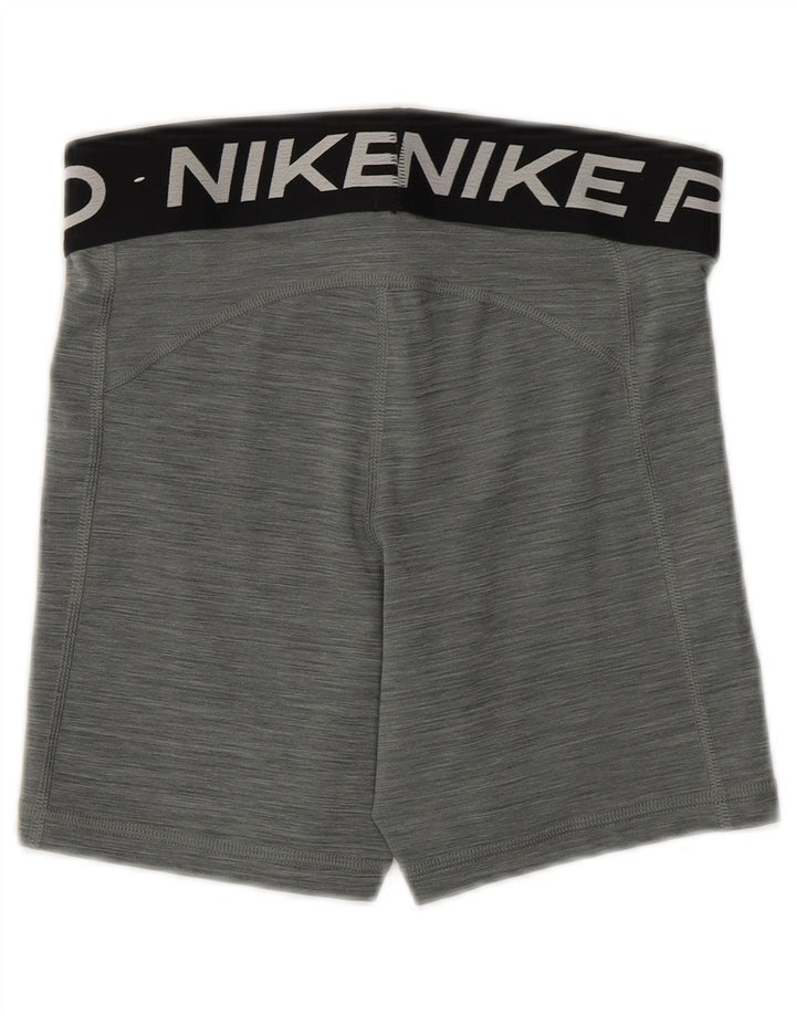Pantaloni scurți sport NIKE Dri Fit Graphic pentru femei UK 10, poliester, gri mic