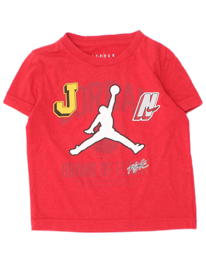 Tricou grafic Jordan pentru băieți Top 2-3 ani bumbac roșu