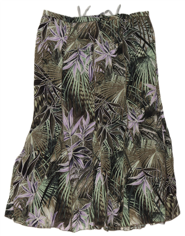 GELCO Fustă trompetă cu talie înaltă pentru femei UK 16 Large W32 Green Floral